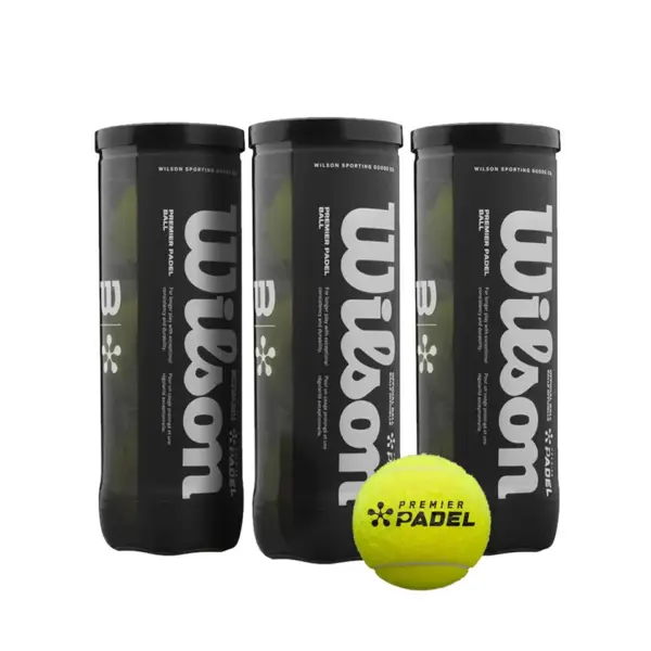 PACK OF 3 TUBES OF 3 WILSON PREMIER PADEL BALLS (9 Balls)