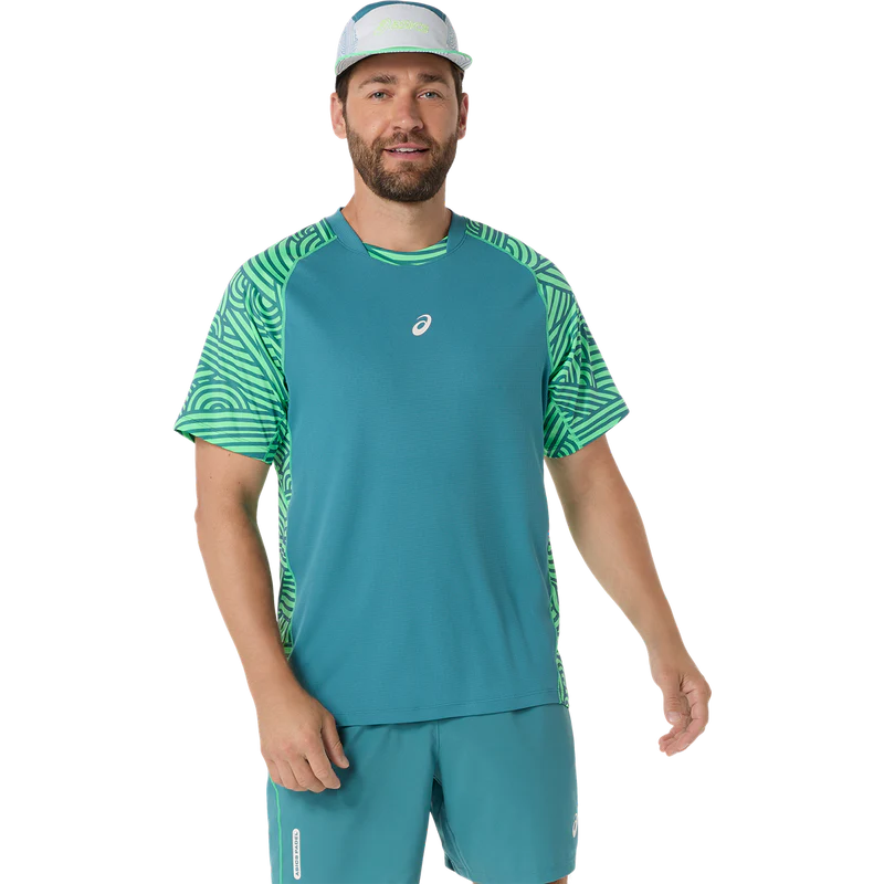Asics Men's Padel Court All Over Print Top Misty Pine 1 Asics Men's Padel Court All Over Print Top Misty Pine