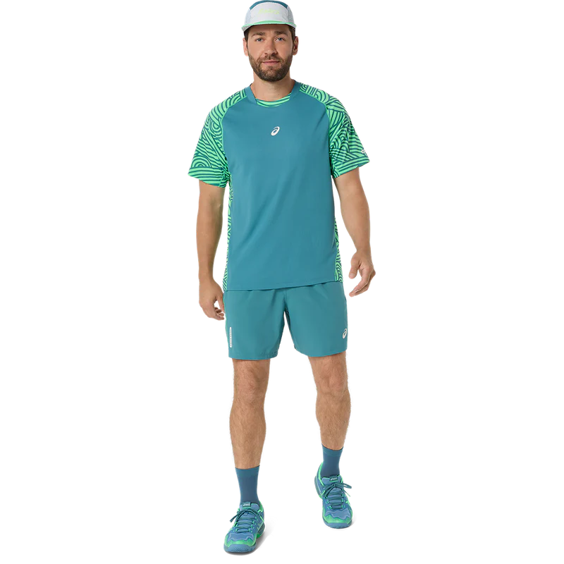 Asics Men's Padel Court All Over Print Top Misty Pine 4 Asics Men's Padel Court All Over Print Top Misty Pine - Image 4