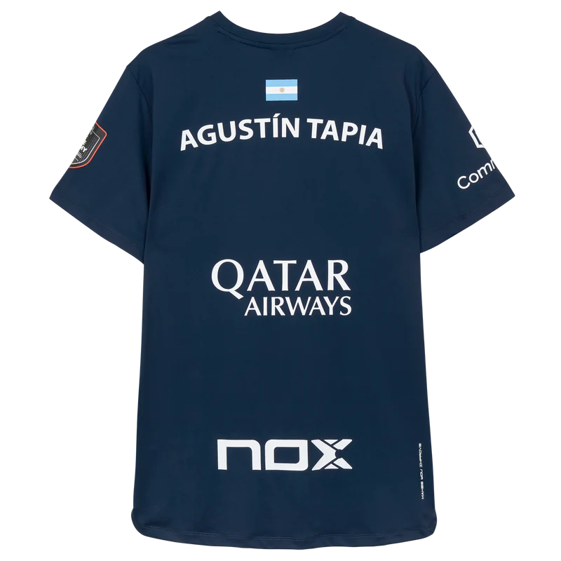 Nox Men's Agustin Tapia AT10 Sponsor T-Shirt Dark Blue 2 Nox Men's Agustin Tapia AT10 Sponsor T-Shirt Dark Blue - Image 2