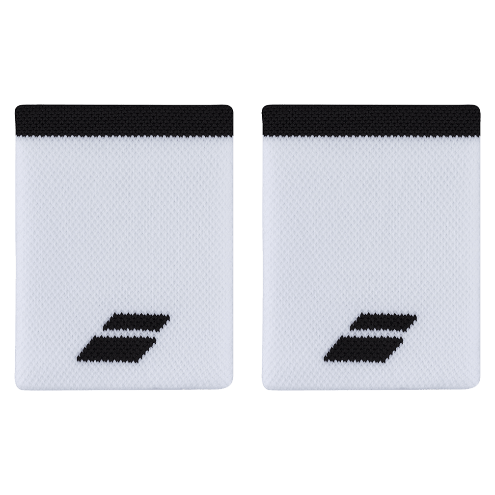 Babolat Logo Jumbo Wristband – White/Black (Pack of 2) 1 Babolat Logo Jumbo Wristband – White/Black (Pack of 2)