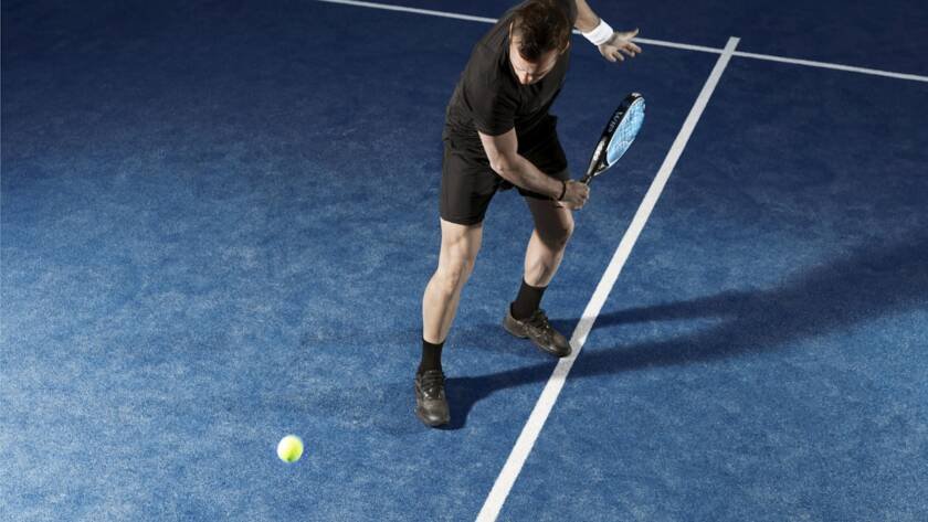 Padel in Pakistan — a player on a padel court