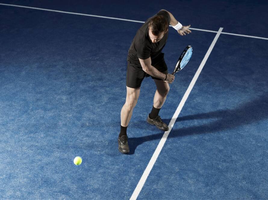 Padel in Pakistan — a player on a padel court
