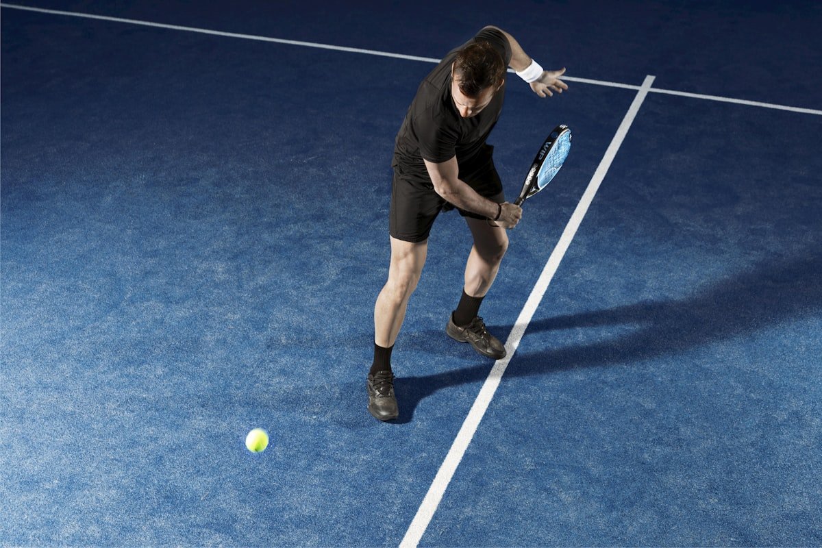 Padel in Pakistan — a player on a padel court